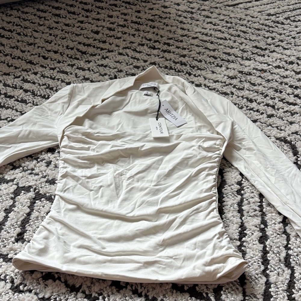 Aritzia Long Sleeve Cream Top